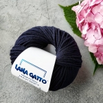 Пряжа Lana Gatto Maxi Soft 10214 черно-синий