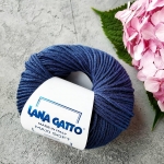 Пряжа Lana Gatto Maxi Soft 5522 темно-синий матовый