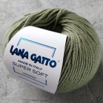 Пряжа Lana Gatto Supersoft 14569 оливковый хаки ( verde)
